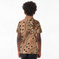 Afro Tiger Mix Dashiki Tribal Pattern Kid Polo Shirt
