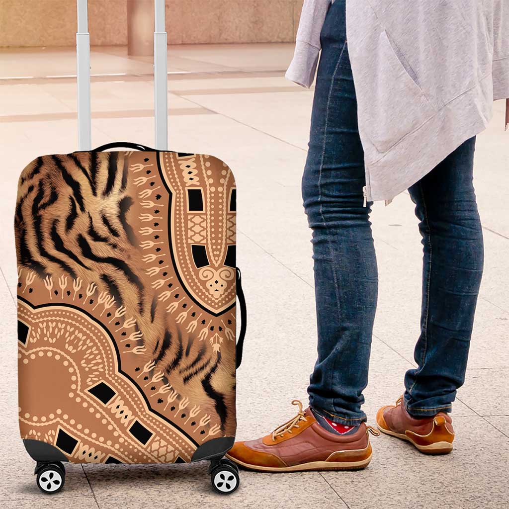 Afro Tiger Mix Dashiki Tribal Pattern Luggage Cover