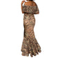 Afro Tiger Mix Dashiki Tribal Pattern Mermaid Dress