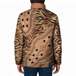 Africa Tiger Mix Dashiki Tribal Pattern Padded Jacket