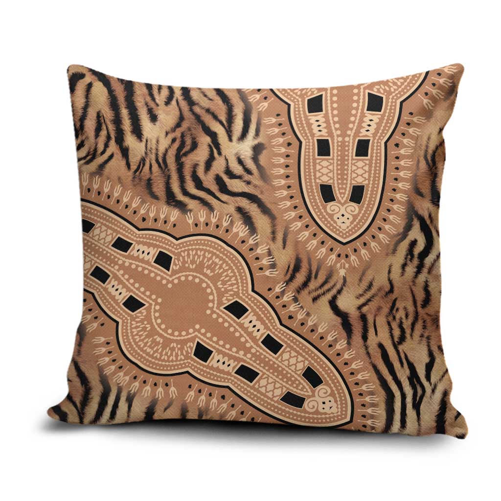 Africa Tiger Mix Dashiki Tribal Pattern Pillow Cover