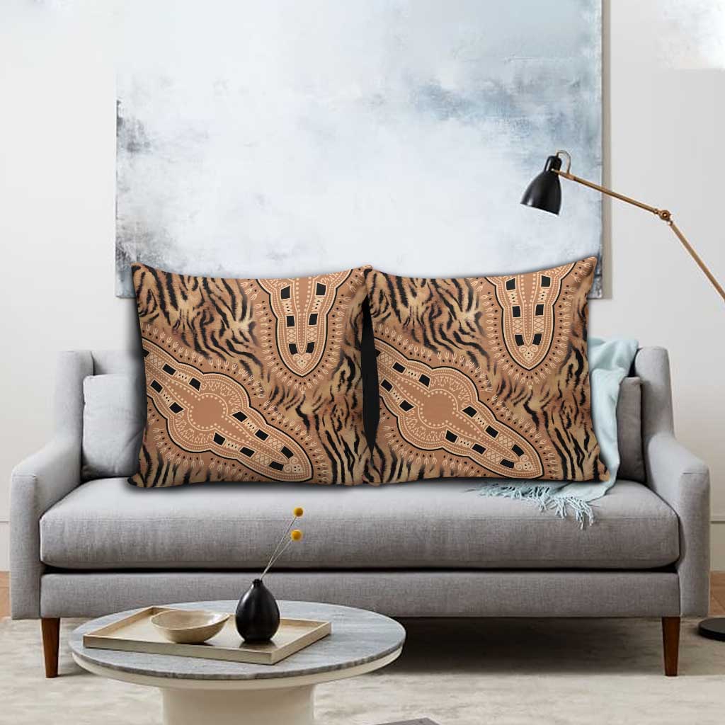 Africa Tiger Mix Dashiki Tribal Pattern Pillow Cover