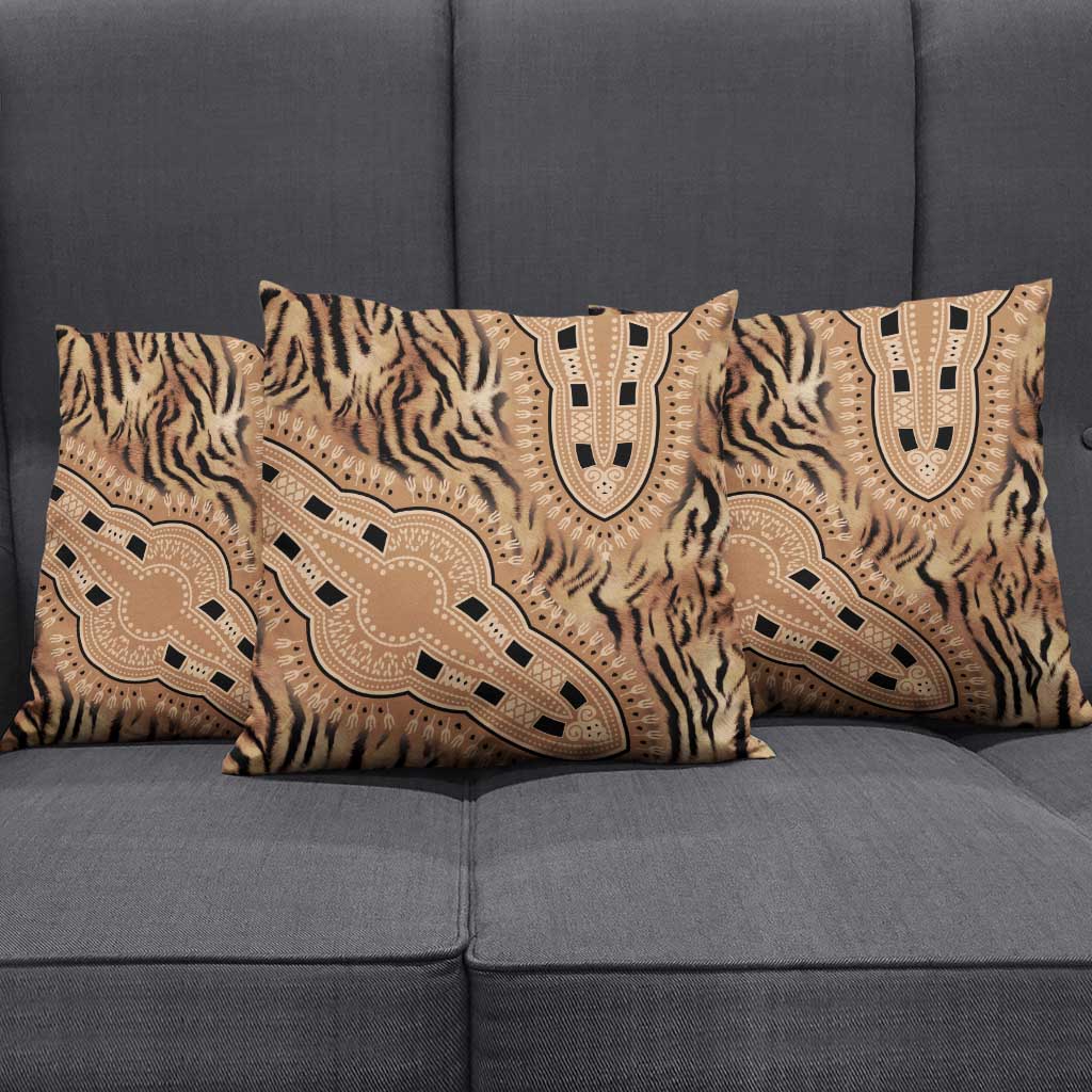 Africa Tiger Mix Dashiki Tribal Pattern Pillow Cover
