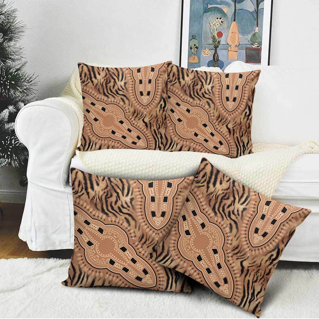 Africa Tiger Mix Dashiki Tribal Pattern Pillow Cover