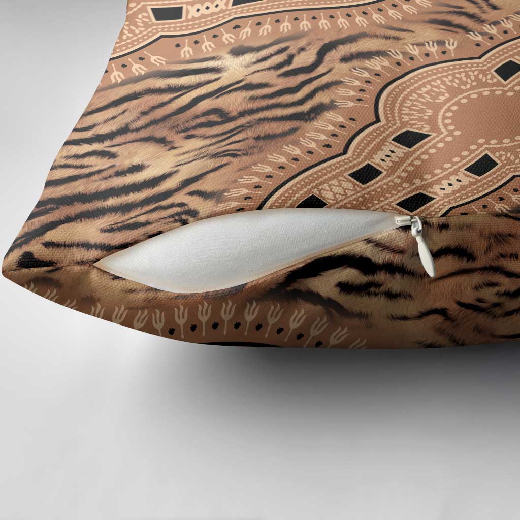 Africa Tiger Mix Dashiki Tribal Pattern Pillow Cover