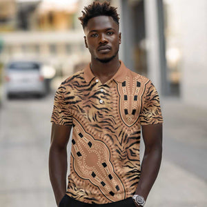 Afro Tiger Mix Dashiki Tribal Pattern Polo Shirt