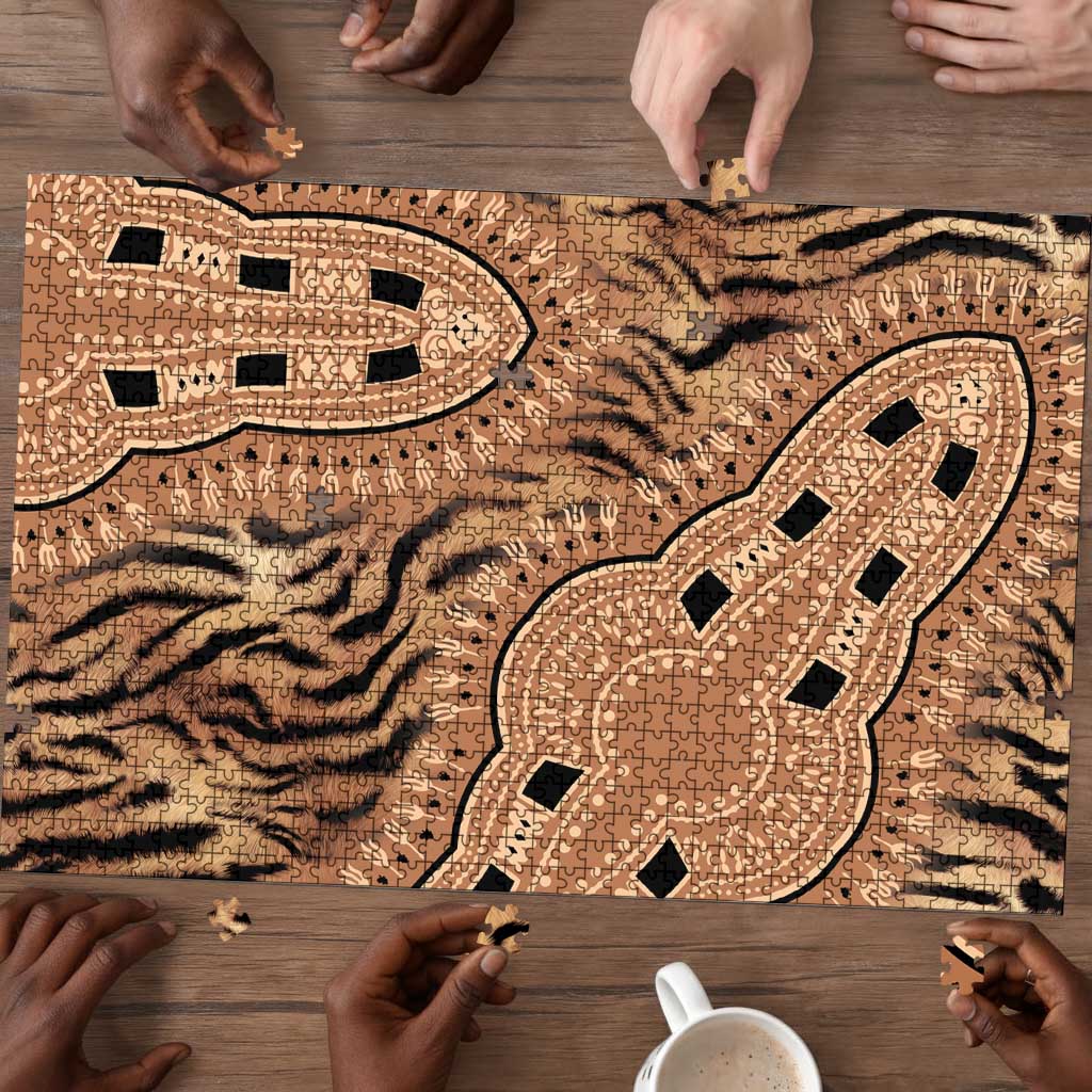 Africa Tiger Mix Dashiki Tribal Pattern Puzzle