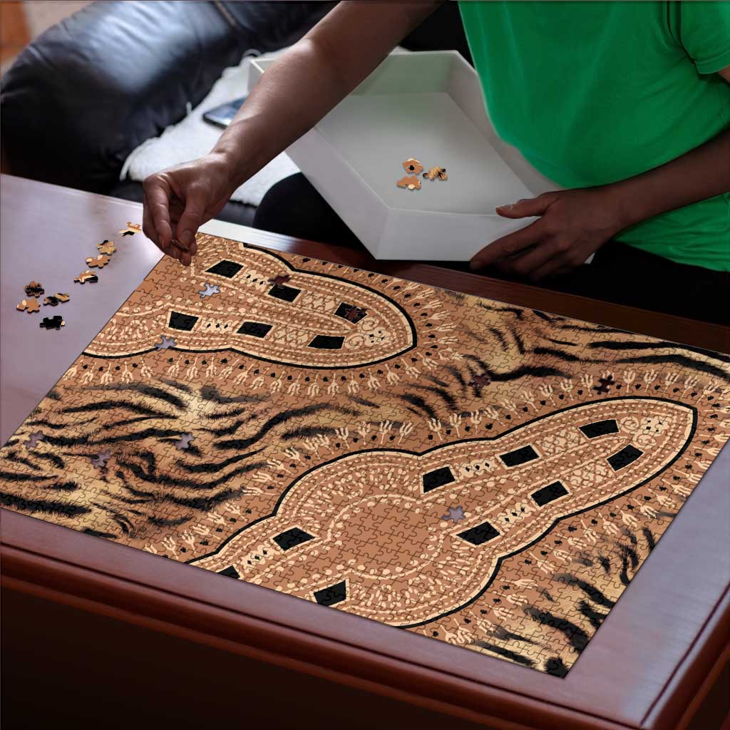 Africa Tiger Mix Dashiki Tribal Pattern Puzzle