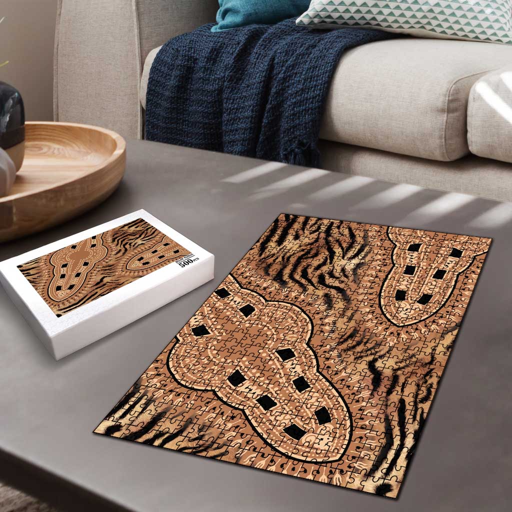 Africa Tiger Mix Dashiki Tribal Pattern Puzzle