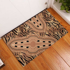 Afro Tiger Mix Dashiki Tribal Pattern Rubber Doormat