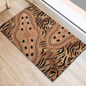 Afro Tiger Mix Dashiki Tribal Pattern Rubber Doormat