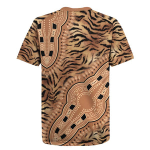 Afro Tiger Mix Dashiki Tribal Pattern Rugby Jersey