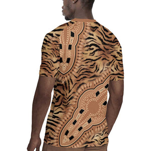 Afro Tiger Mix Dashiki Tribal Pattern Rugby Jersey