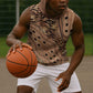 Afro Tiger Mix Dashiki Tribal Pattern Sleeveless Hoodie - African Pride