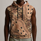 Afro Tiger Mix Dashiki Tribal Pattern Sleeveless Hoodie - African Pride