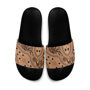 Africa Tiger Mix Dashiki Tribal Pattern Slide Sandals