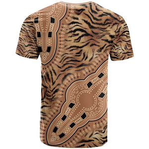 Afro Tiger Mix Dashiki Tribal Pattern T shirt