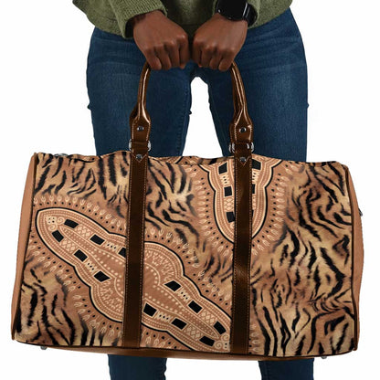 Africa Tiger Mix Dashiki Tribal Pattern Travel Bag