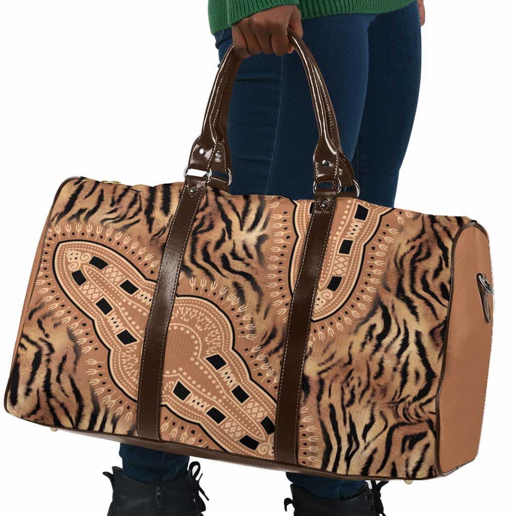 Africa Tiger Mix Dashiki Tribal Pattern Travel Bag