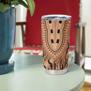 Afro Tiger Mix Dashiki Tribal Pattern Tumbler Cup