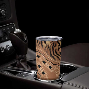 Afro Tiger Mix Dashiki Tribal Pattern Tumbler Cup