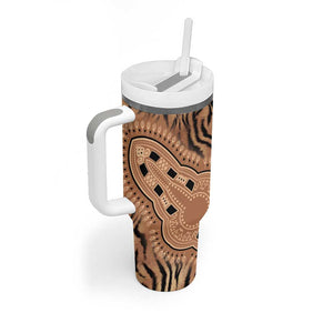 Afro Tiger Mix Dashiki Tribal Pattern Tumbler With Handle