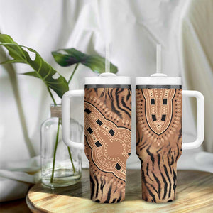 Afro Tiger Mix Dashiki Tribal Pattern Tumbler With Handle