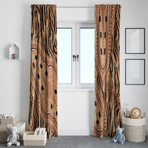 Afro Tiger Mix Dashiki Tribal Pattern Window Curtain