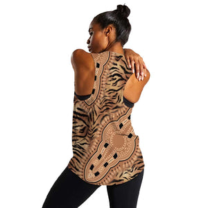 Afro Tiger Mix Dashiki Tribal Pattern Women Racerback Tank