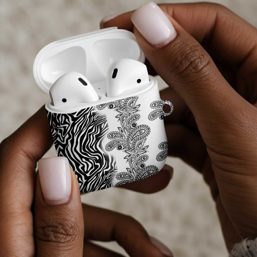 Africa Zebra Mix Paisley Tribal Pattern AirPods Case