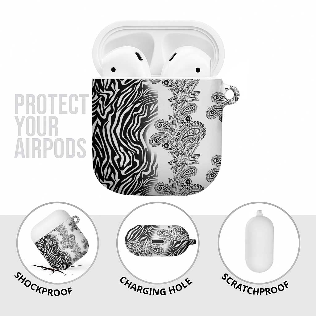 Africa Zebra Mix Paisley Tribal Pattern AirPods Case