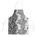 Africa Zebra Mix Paisley Tribal Pattern Apron