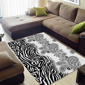 Afro Zebra Mix Paisley Tribal Pattern Area Rug