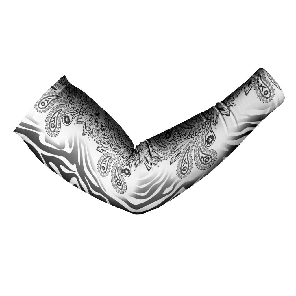Africa Zebra Mix Paisley Tribal Pattern Arm Sleeves