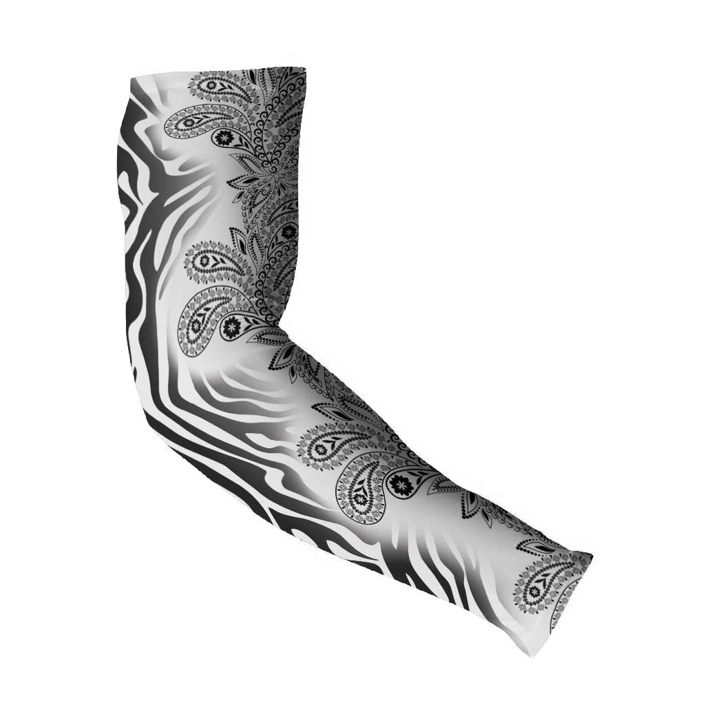 Africa Zebra Mix Paisley Tribal Pattern Arm Sleeves