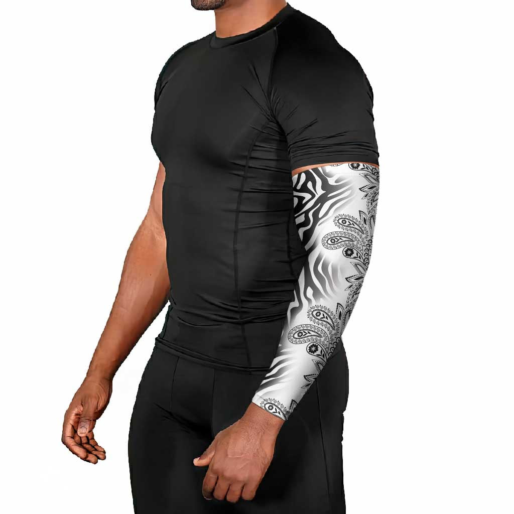 Africa Zebra Mix Paisley Tribal Pattern Arm Sleeves