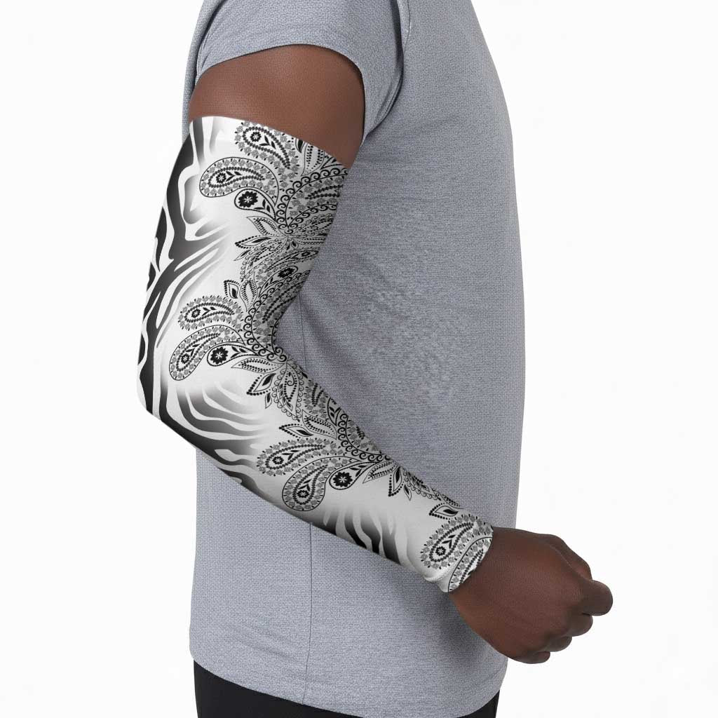 Africa Zebra Mix Paisley Tribal Pattern Arm Sleeves