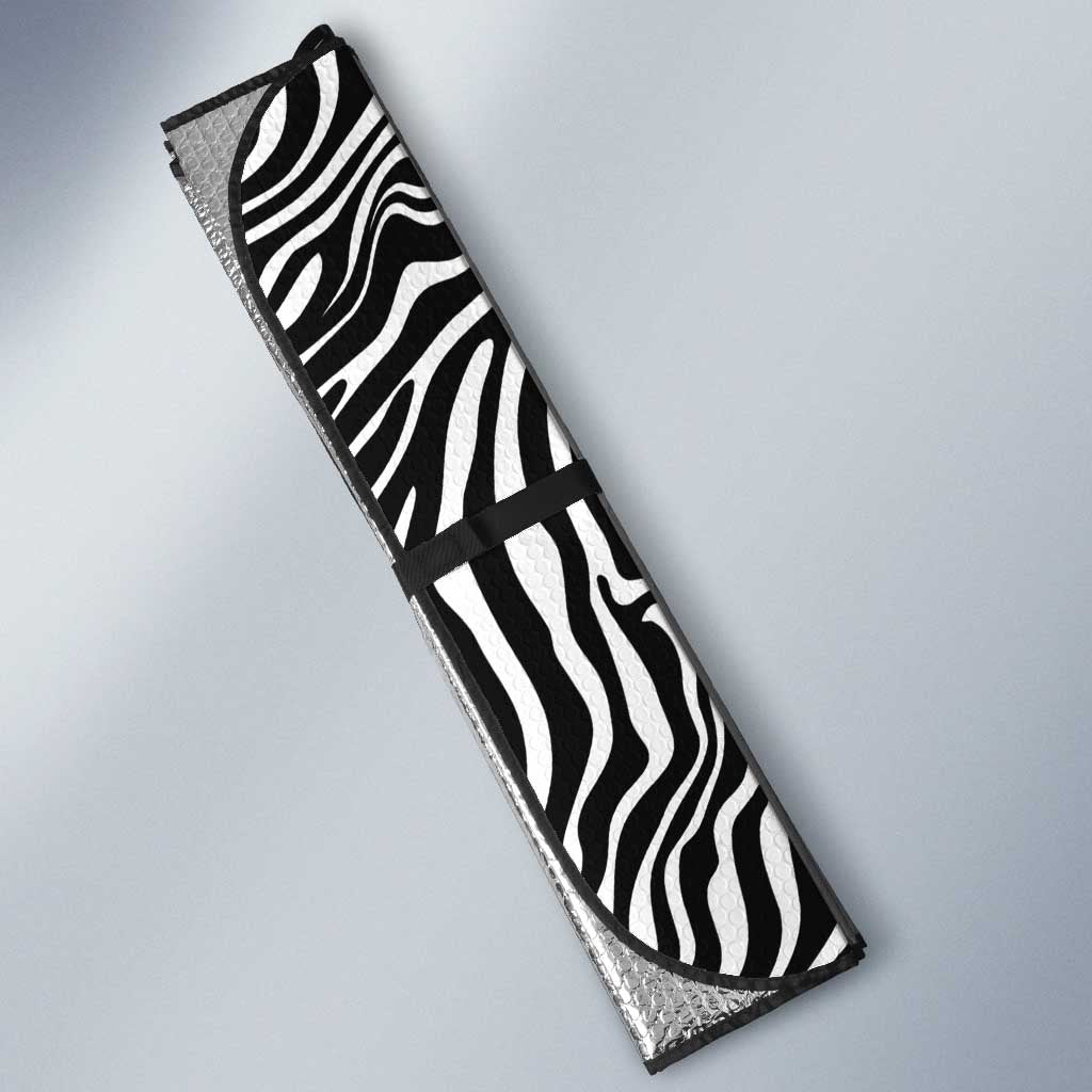 Africa Zebra Mix Paisley Tribal Pattern Auto Sun Shade