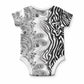 Africa Zebra Mix Paisley Tribal Pattern Baby Onesie