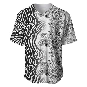 Afro Zebra Mix Paisley Tribal Pattern Baseball Jersey