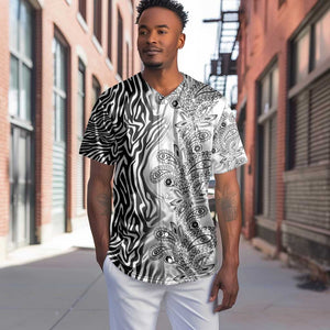 Afro Zebra Mix Paisley Tribal Pattern Baseball Jersey