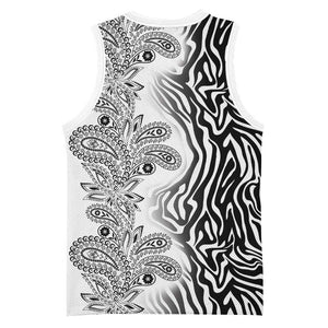 Afro Zebra Mix Paisley Tribal Pattern Basketball Jersey LT9