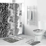 Africa Zebra Mix Paisley Tribal Pattern Bathroom Set