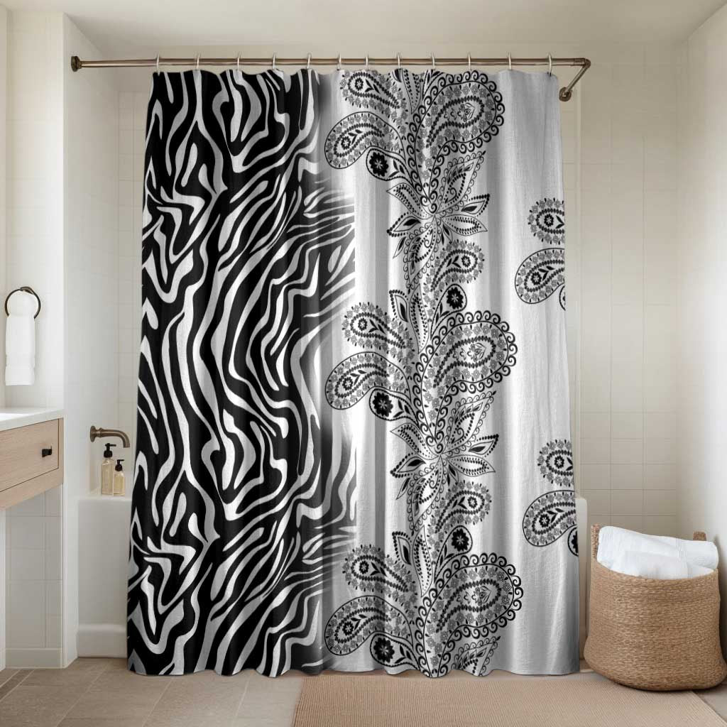 Africa Zebra Mix Paisley Tribal Pattern Bathroom Set