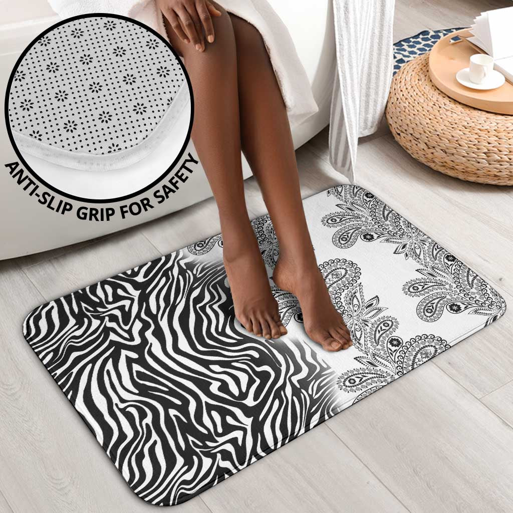 Africa Zebra Mix Paisley Tribal Pattern Bathroom Set