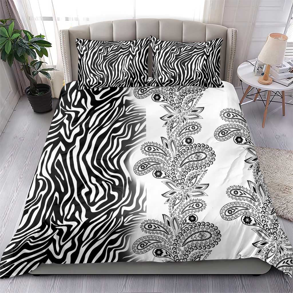 Afro Zebra Mix Paisley Tribal Pattern Bedding Set