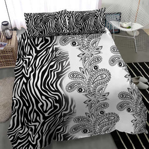 Afro Zebra Mix Paisley Tribal Pattern Bedding Set