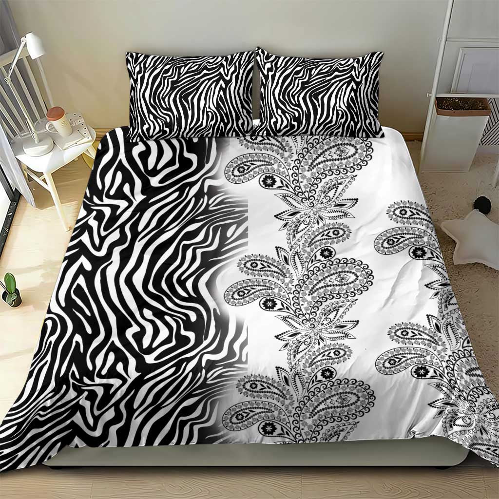 Afro Zebra Mix Paisley Tribal Pattern Bedding Set