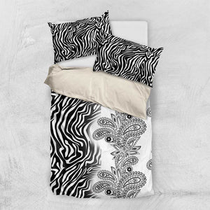 Afro Zebra Mix Paisley Tribal Pattern Bedding Set