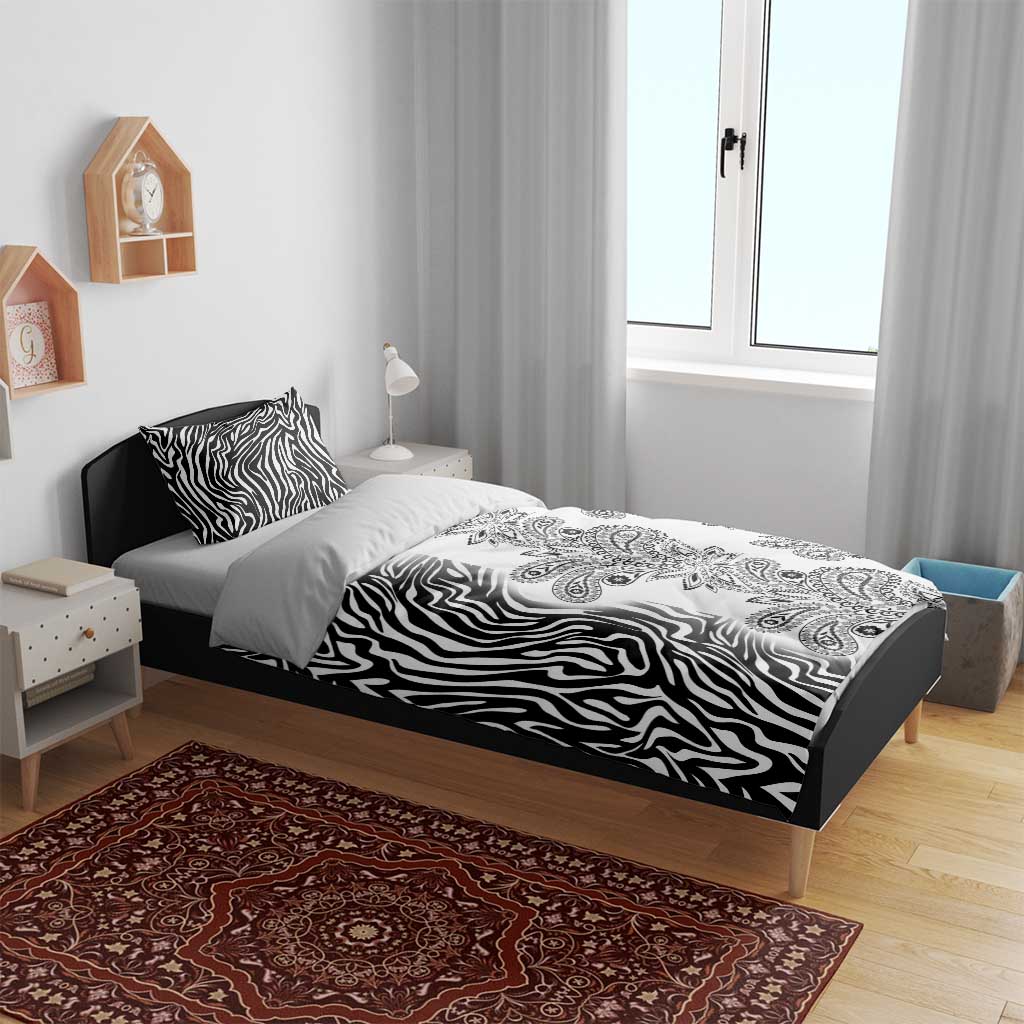 Afro Zebra Mix Paisley Tribal Pattern Bedding Set